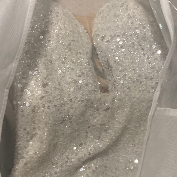 Stunning Berta sequin Runway Sample wedding gown 2 17-205 - Picture 8 of 16